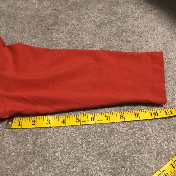 Togo 3/4 Sleeves Dark Orange Cotton Top - Picture 7 of 8